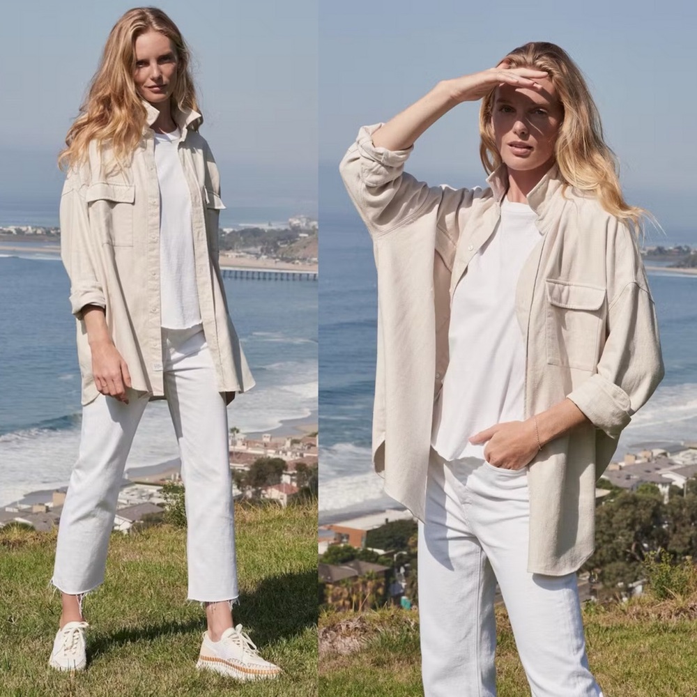 Frank & Eileen McLoghlin Shirt Jacket Natural XS/S Oversized Shacket